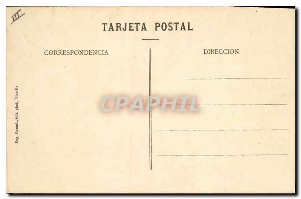 Corrida de Toros — Lanceando de Capa — Éditeur: Eug. Pizanli, Bilbao - Verso
