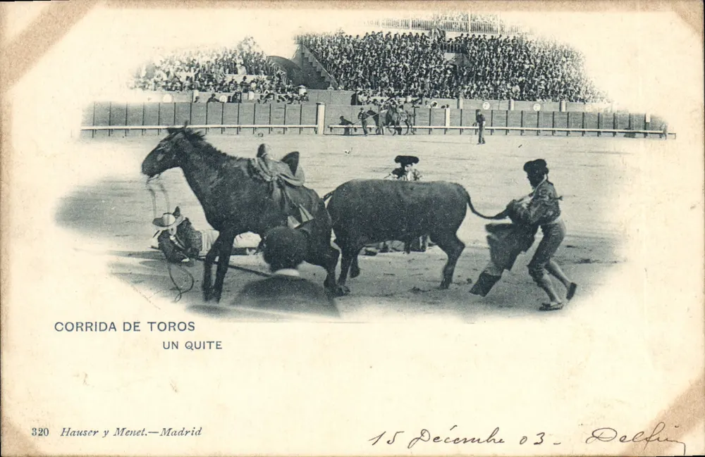 Stierkampf — Un Quite — Hauser y Menet, Madrid, n° 320 - Vorderseite