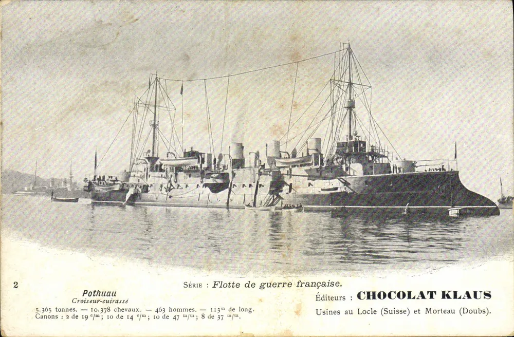 Kreuzer-Kreuzer Pothuau — Französische Kriegsflotte — Verleger CHOCOLAT KLAUS - Vorderseite