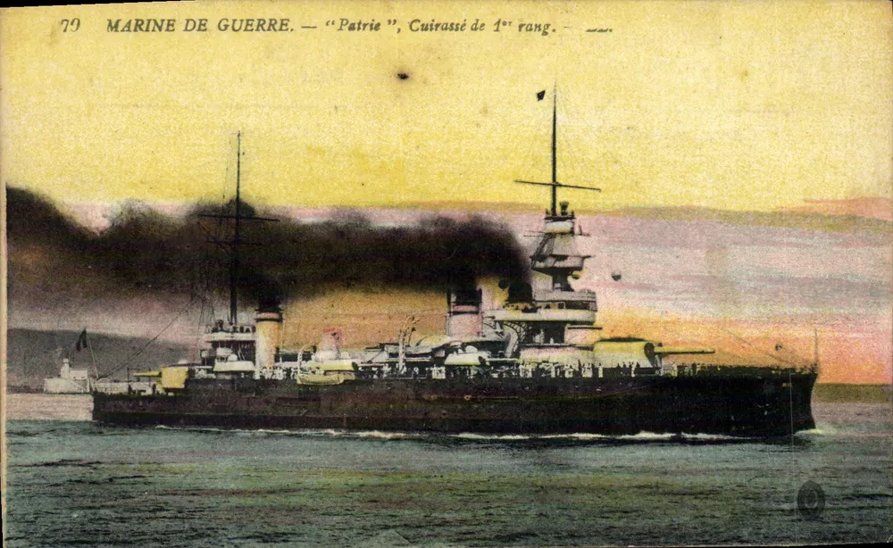 Kriegsschiff — "Patrie", Schlachtschiff erster Klasse — Verlag LL, Nr. 79 - Vorderseite