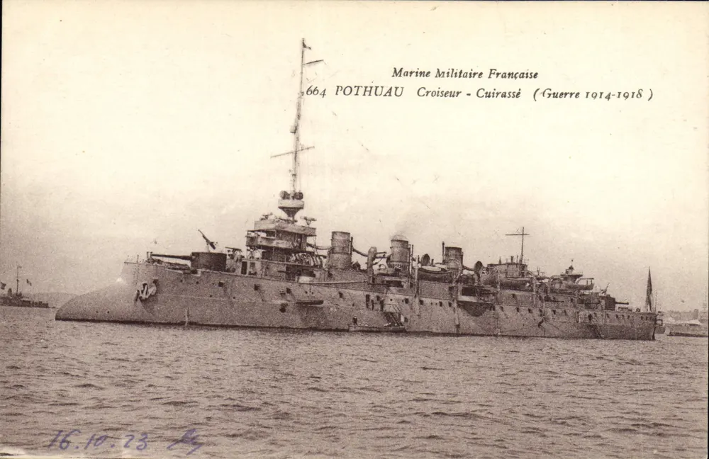 Panzerkreuzer Pothuau — Französische Marine — Krieg 1914-1918 - Vorderseite