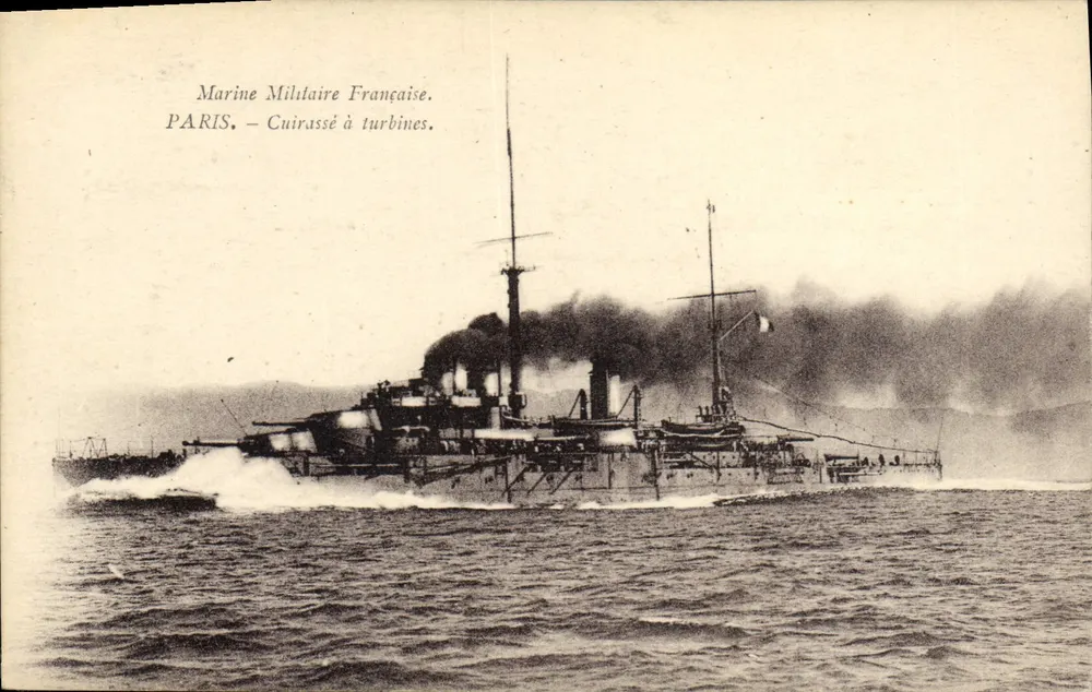 Paris — Turbinenkreuzer — Französische Marine - Vorderseite