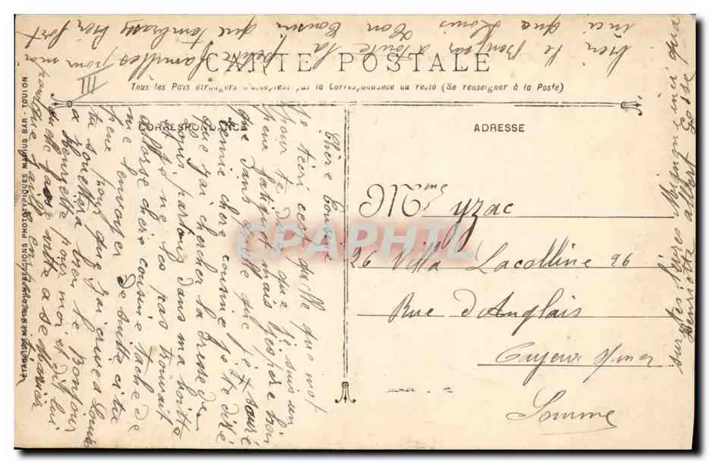 Provence - Turbinenkreuzer von 23.550 Tonnen — (Krieg 1914-1915) - Rückseite