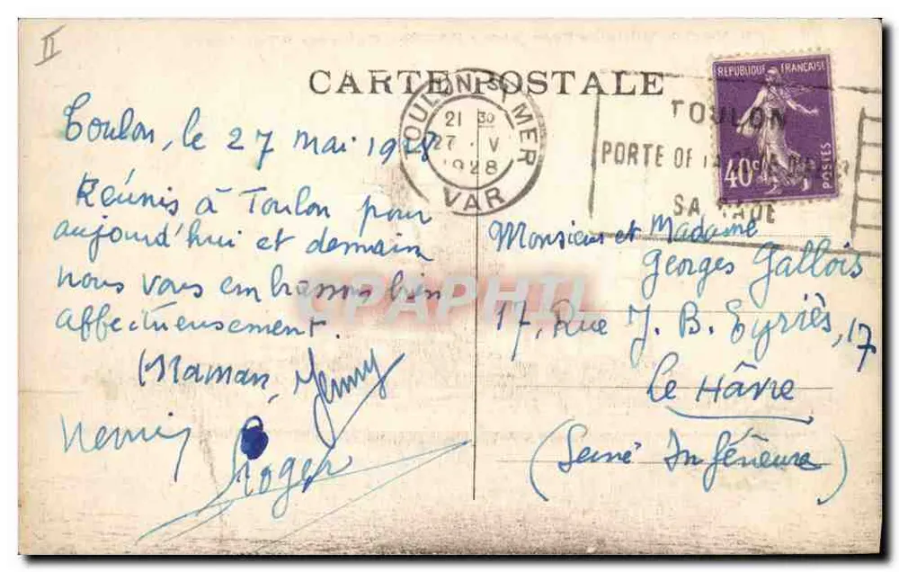 Turbine-Kreuzer — Französische Marine — PARIS — Nach Umbau - Rückseite
