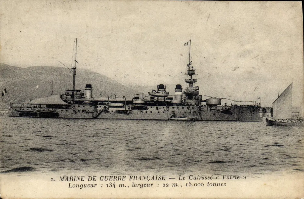 Marinha de guerra francesa — O encouraçado « Patrie » — editor não identificado, n° de série 2 - Frente