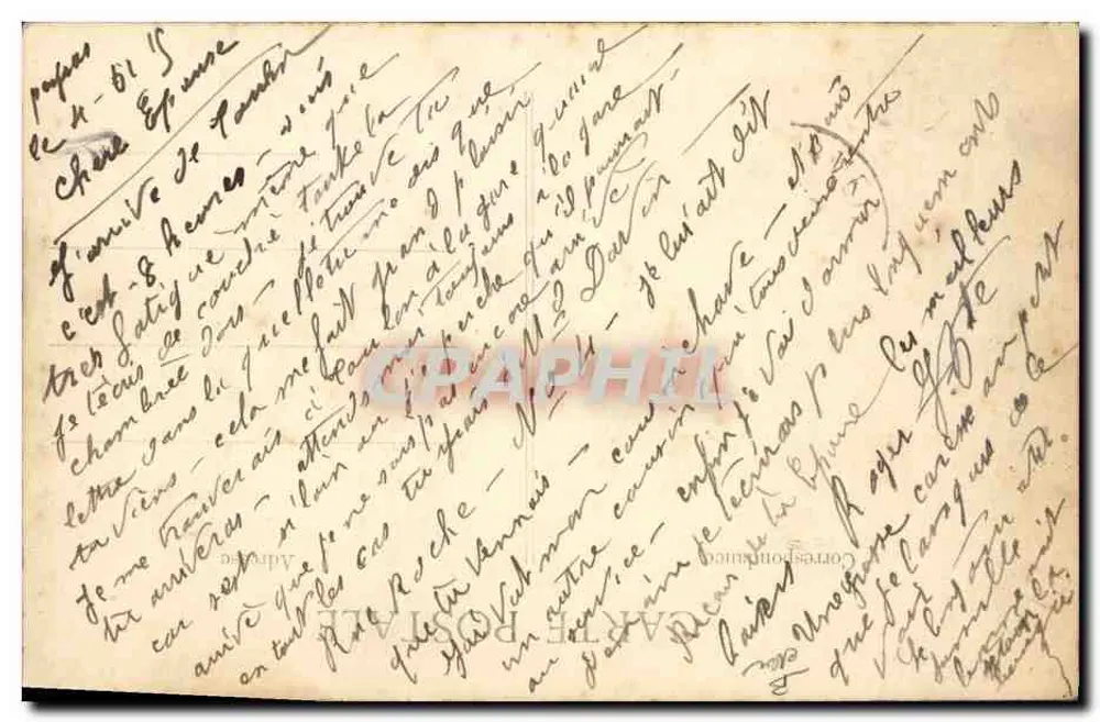 Toulon — Der Start des Super-Dreadnoughts „Paris“ — E.D. (Verlag auf der Karte gedruckt) - Rückseite