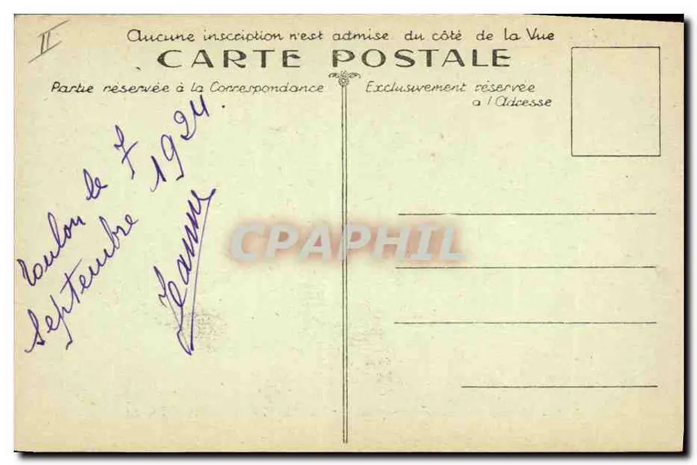 Kreuzer "PARIS" — Französische Marine — n° 503 - Rückseite