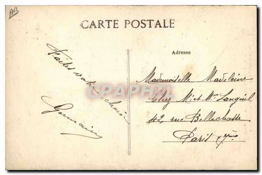 Drei alte Kameraden im Soldatenkleid — Guiscriff (Umgebung von Quimperlé) — Sammlung VILLARD, Quimper - Rückseite