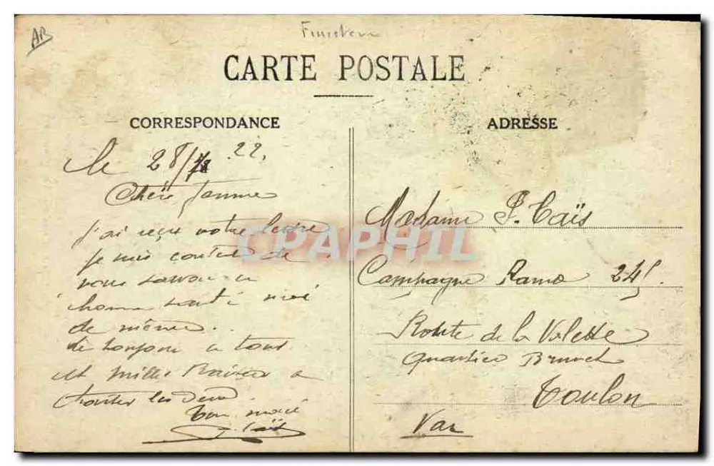 Casados de outrora (Quimper) — Coleção E. H., St-B. — n° 2166 - Verso