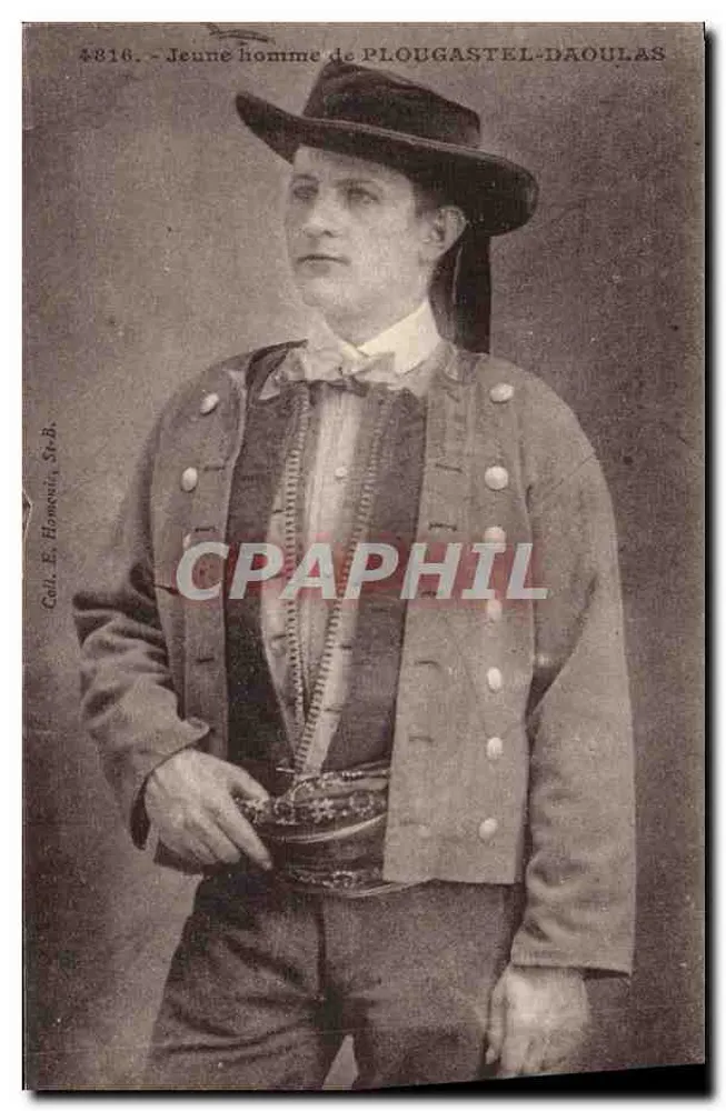 Junge Mann aus PLOUGASTEL-DAOULAS — Portrait — E. Hommet, St-B. - Vorderseite