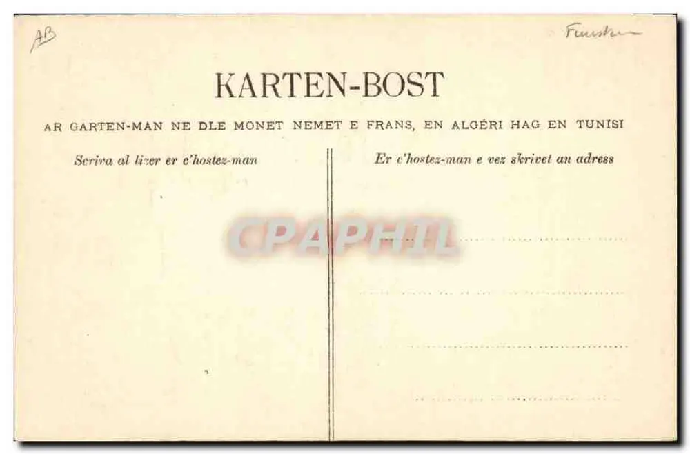 Concarneau — Sardinière wartet auf die Ankunft der Boote — Sammlung Villards Quimper, Nr. 1483 - Rückseite