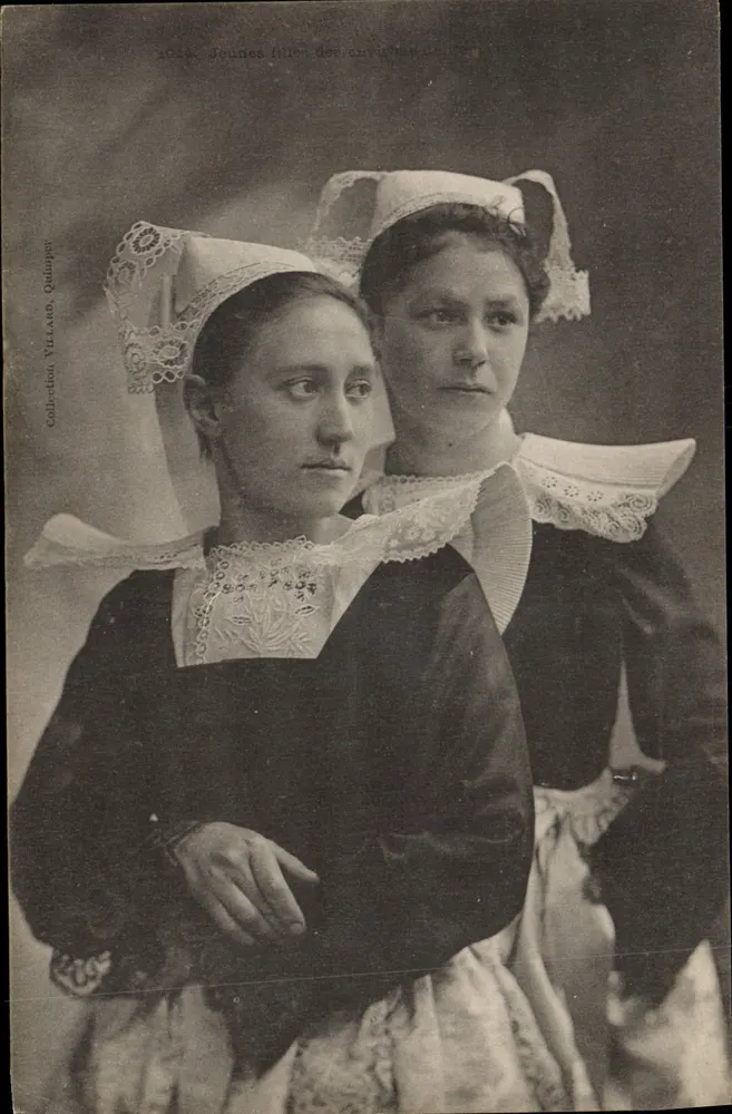 Meninas da região — Coleção Villain, Quimper - Frente