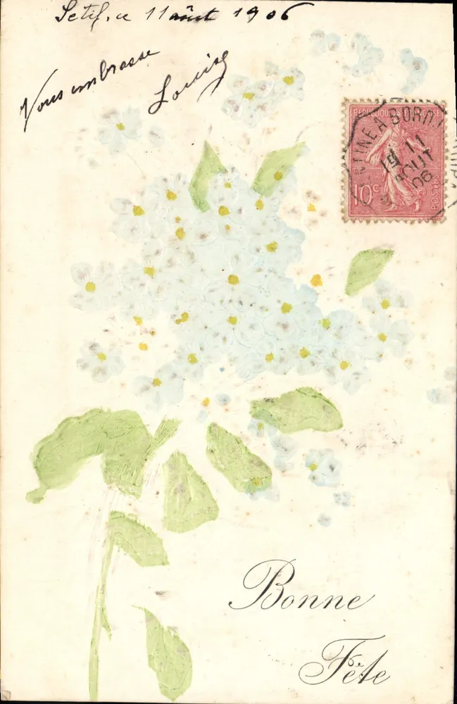Flor de primavera — Setif, 11 de março de 1906 — editor não visível - Frente