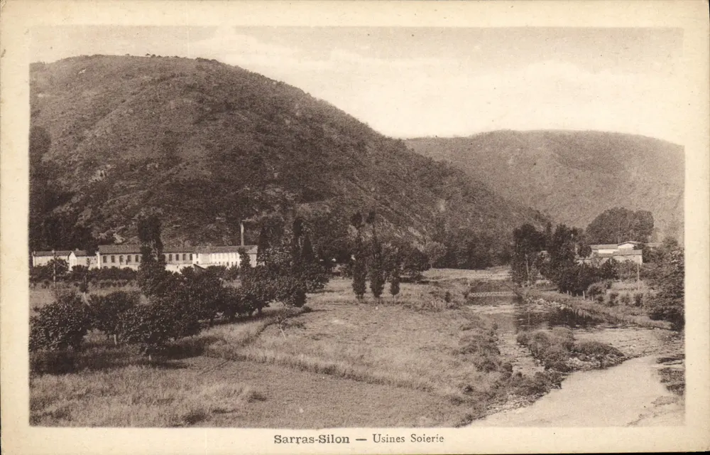 Sarras-Silon — Fábricas de Seda — Editor Bellet, Epicerie - Frente