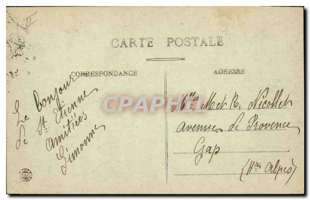 A Condição das Seda — Saint-Étienne — Editor desconhecido, n° 243 - Verso