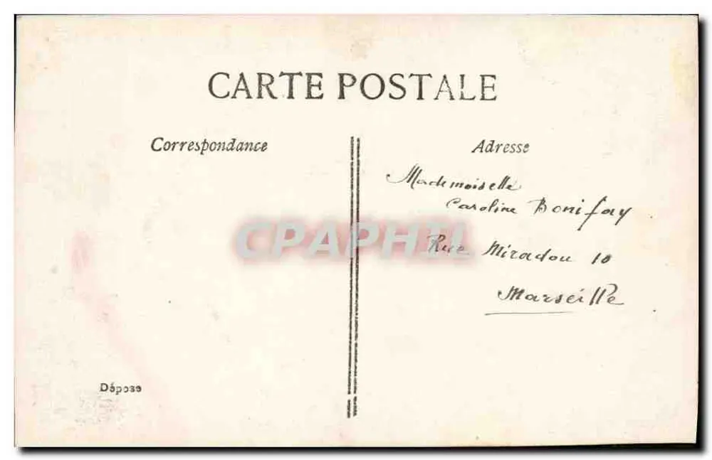 St. Catherine — Frauenporträt in Kleid und Hut — EFD, Nr. 101 - Rückseite