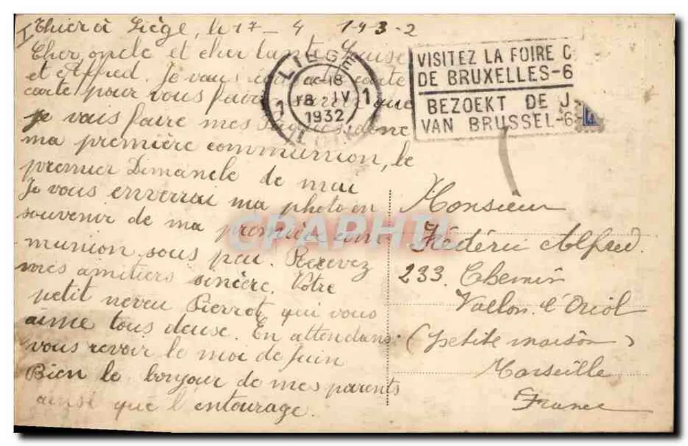 Menino jovem com raquete de tênis — Studio Lucia, n° 1137 - Verso