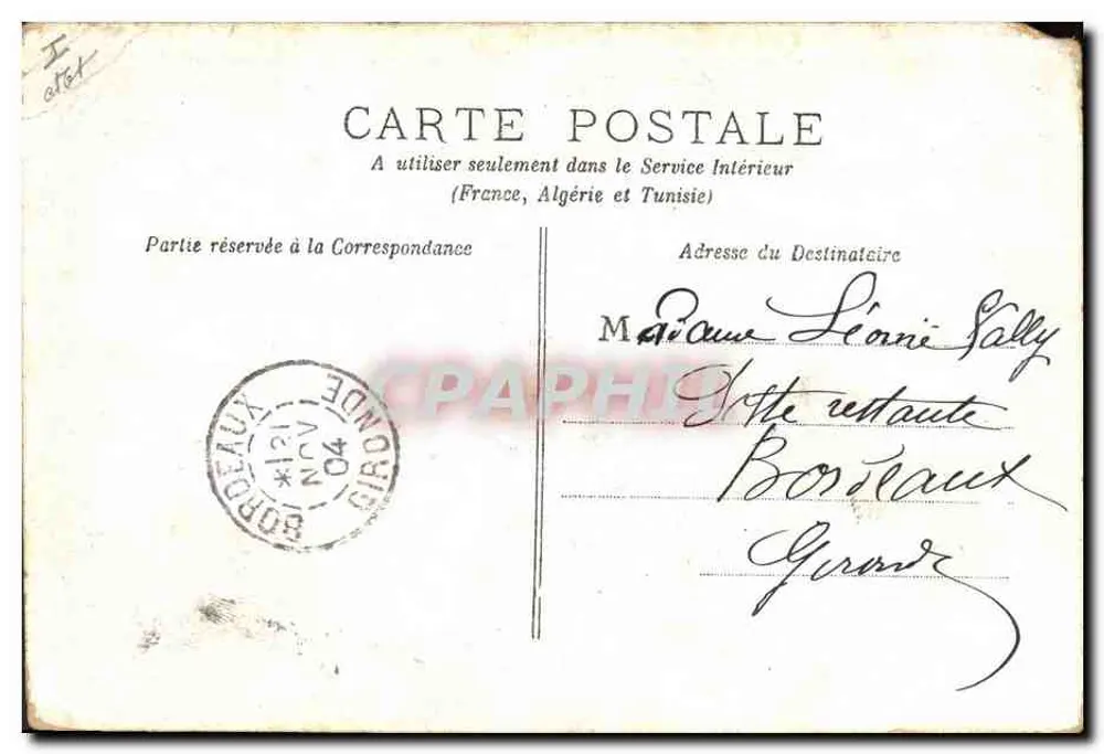 Petit nègre très bien gentil — scène d'enfants avec guitare — éditeur P.W. PARIS - Verso