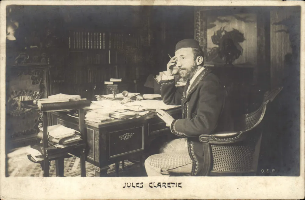 Jules Claretie — retrato em escritório — O.E.P. - Frente