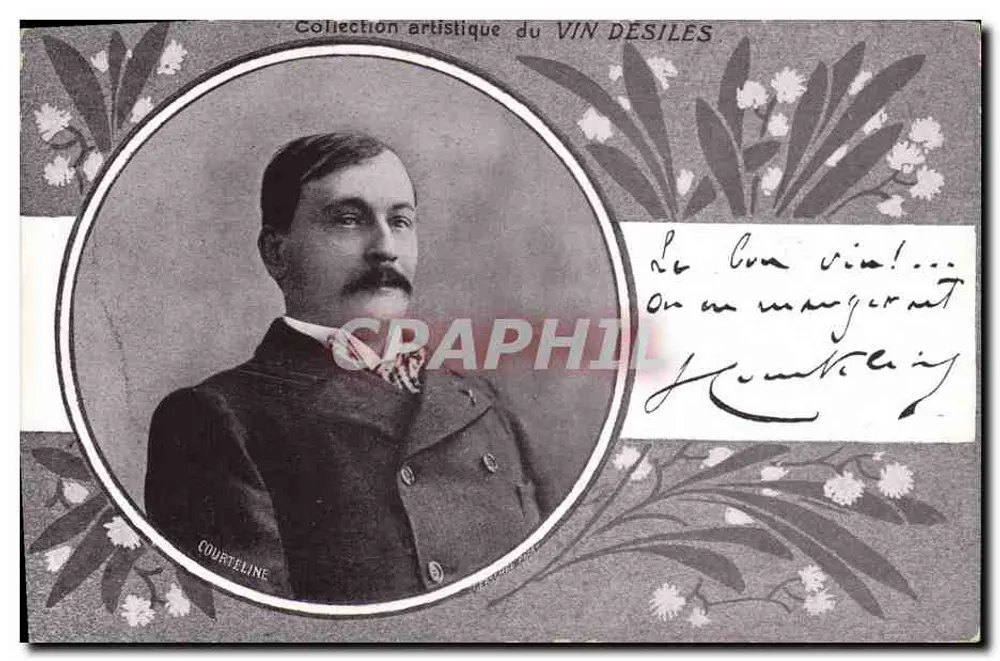 Portret van een man met snor — Artistieke collectie van VIN DESILES — uitgever COURTELINE - Voorkant
