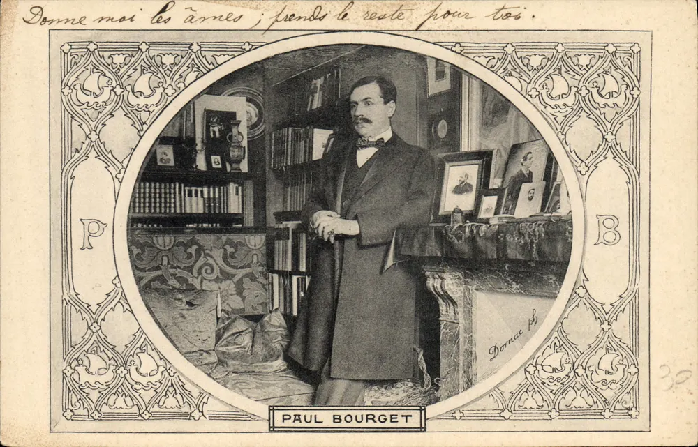 Paul Bourget — portret w bibliotece — Les Annales Politiques et Littéraires - Awers