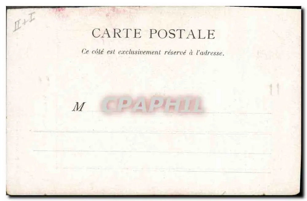 Jean de La Fontaine — Autor dos Contos e Novelas — C.P.A. Paris, n°1 - Verso