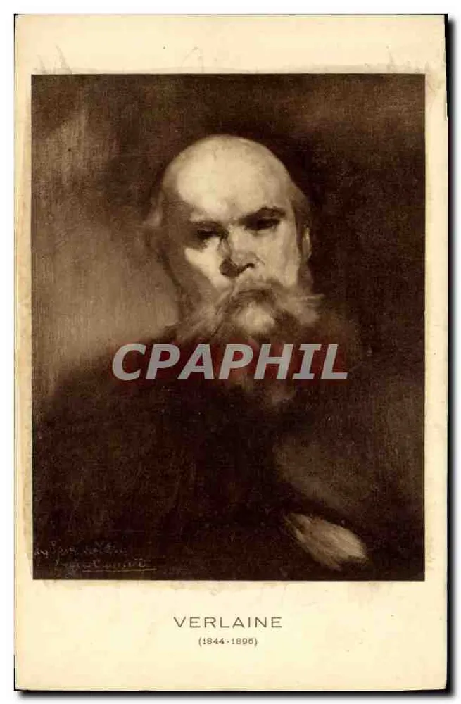 Paul Verlaine — retrato — Braun & Cie, Paris - Frente