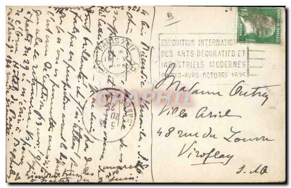 Marie Panthès — Konzert — Werbung André Richer - Paris - Rückseite