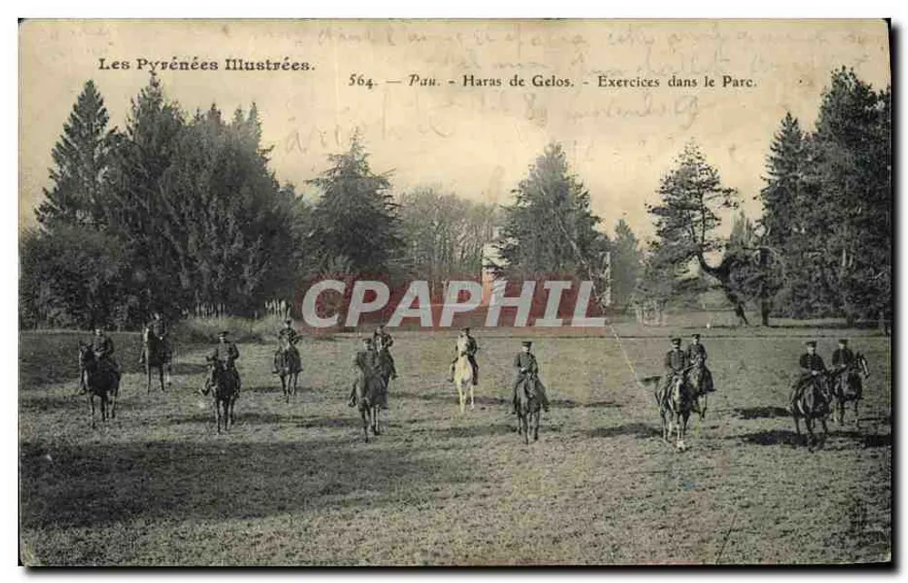 Haras de Gelos — Übungen im Park — Les Pyrénées Illustrées, Nr. 564 - Vorderseite