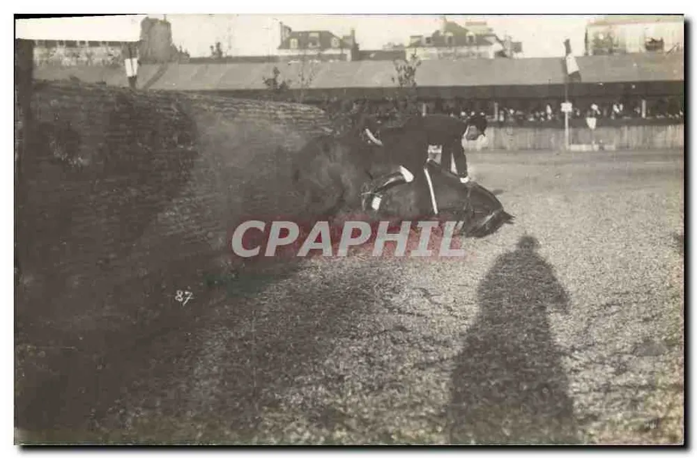 Paardenrennen — val van een ridder — onbekende uitgever, n° 87 - Voorkant