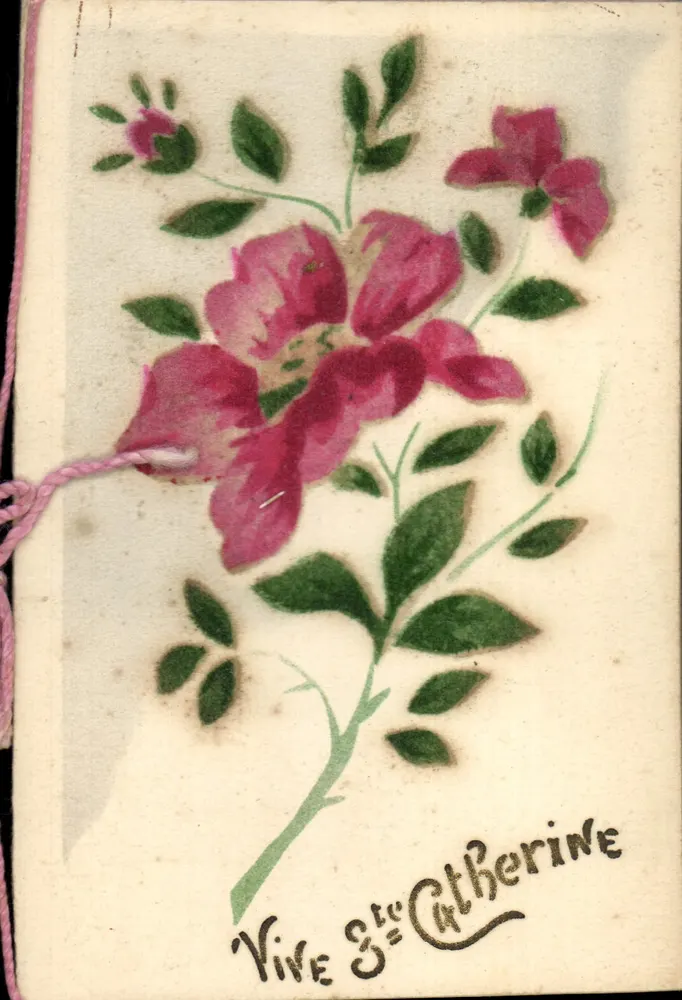 Fiore di rosa — dedica a Santa Caterina — senza editore né numero visibile - Recto