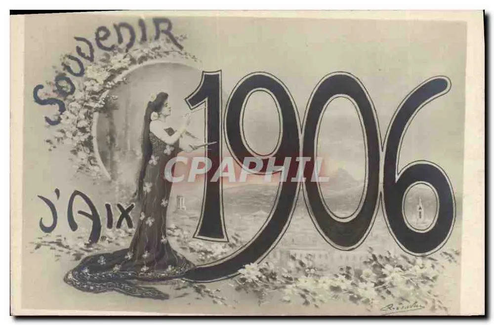 J'AIX — Erinnerungskarte 1906 — Verlag R. Rousset - Vorderseite