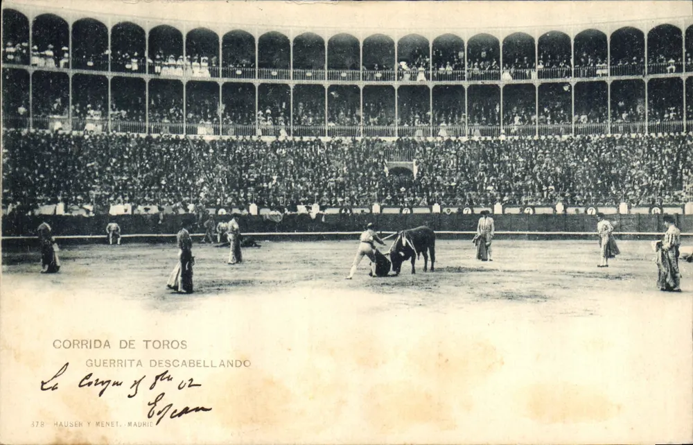 Corrida de touros — Guerrita descabellando — Hauser y Menet, n° 378 - Frente