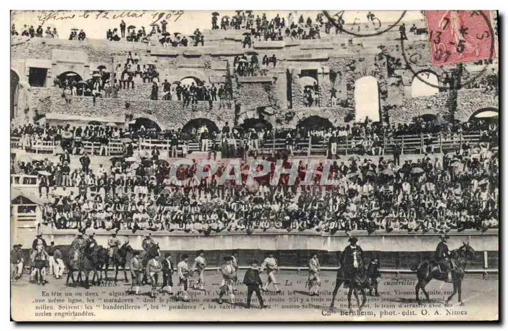Festival de Nîmes — O "paseo" dos matadores e das cuadrillas — fot. O. A. Nîmes - Frente