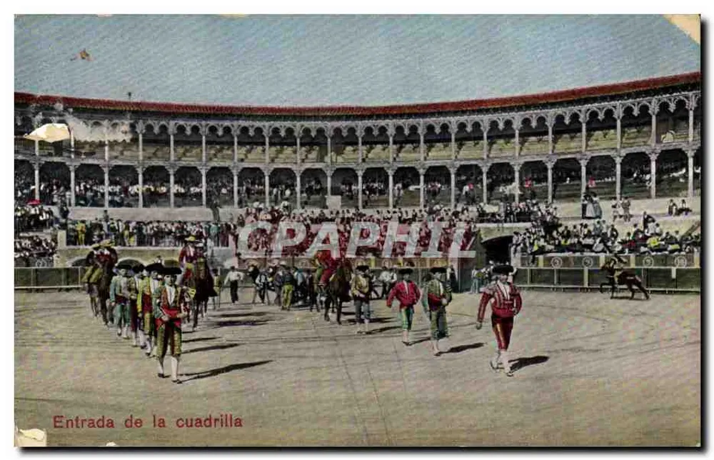 Entrada de la cuadrilla — scène de corrida dans un arène — éditeur non identifié, n° de série 3270 - Vorderseite