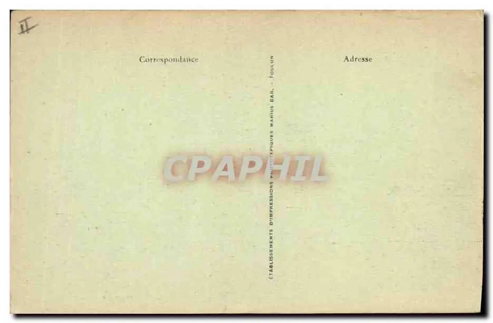 Courocer "Paris" — Marinha Militar Francesa — Editor: Foulon - Verso