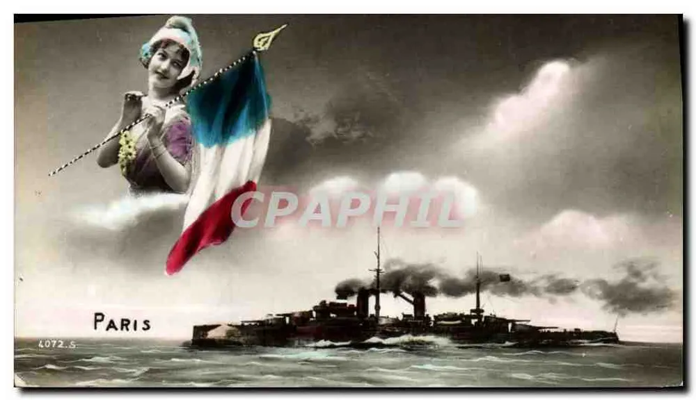 Paris — Navio de guerra — 4072.S - Frente