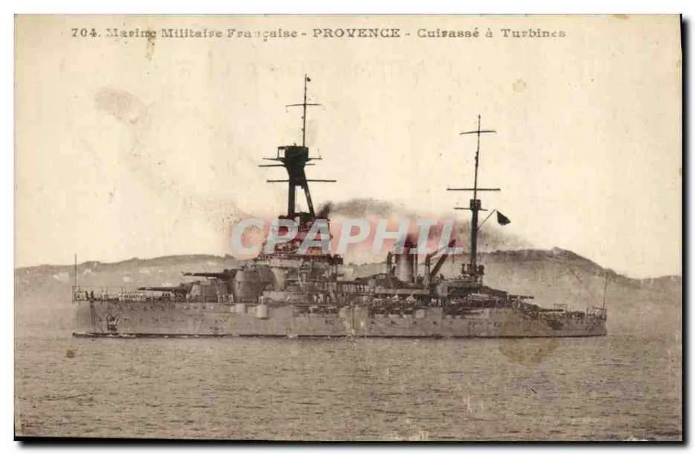 Provence — Turbinenpanzerkreuzer — Französische Marine - Vorderseite
