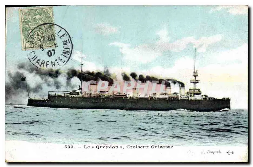 Der « Queydon », Panzerkreuzer — A. Bougault, Nr. 533 - Vorderseite