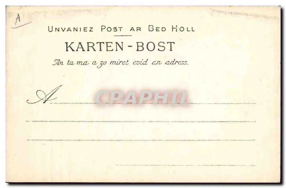 Junge Frau aus Lesneven und Folgoët — Sammlung Vilara, Quimper — Nr. 1056 - Rückseite