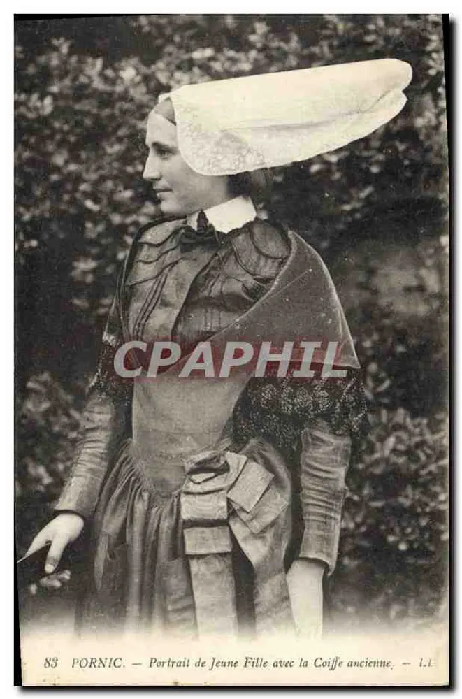 Pornic — Portrait einer jungen Frau mit altem Kopftuch — L.I. — n°83 - Vorderseite