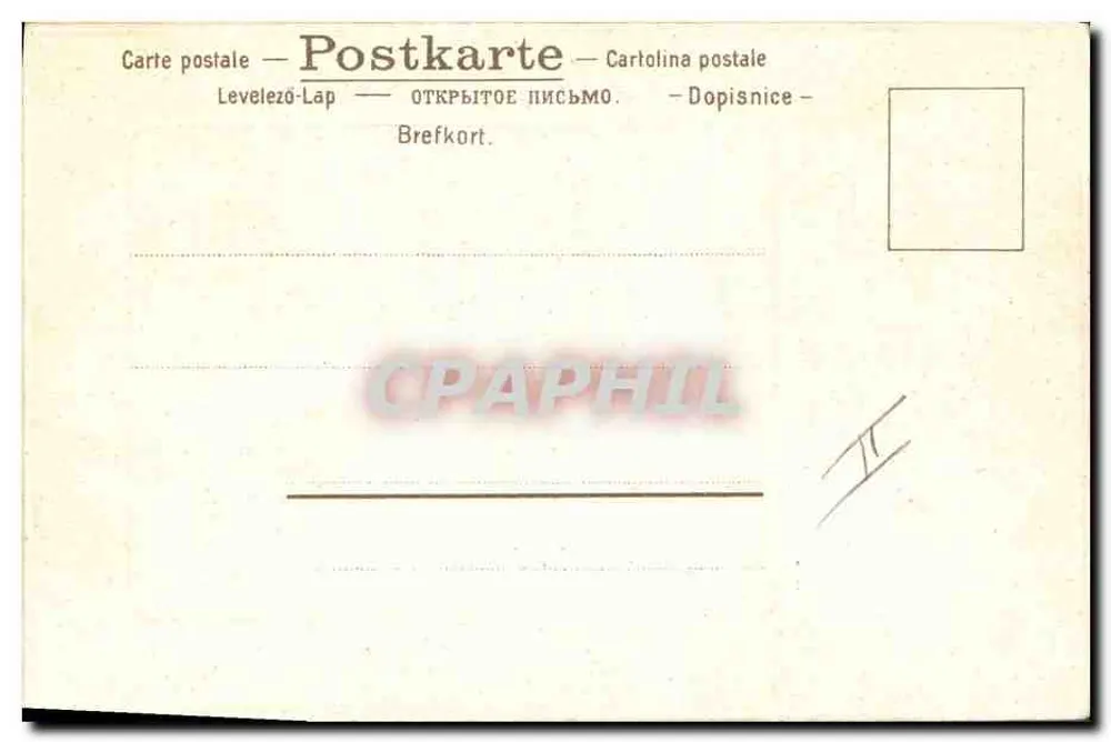 Junges Paar in historischem Kleid — ländliche Szene — Serie 429 - Rückseite