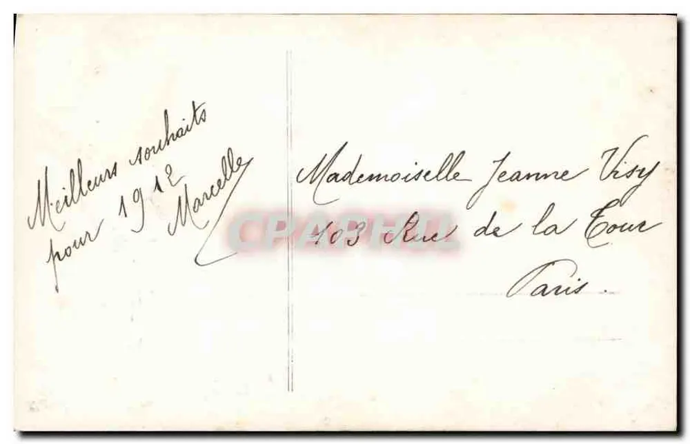 Frau in Pelz — Frohe Neujahr 1907 — Verleger Tiuurtle - Rückseite