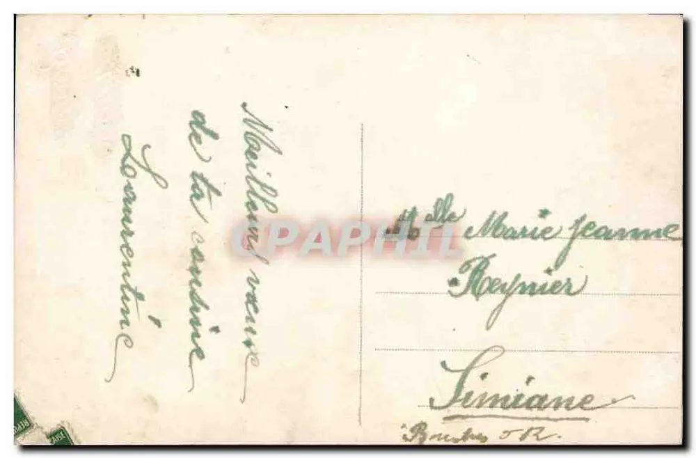 Junge Frau in Pelz — Bonne Zéphire — A.N. Paris, n°1480 - Rückseite