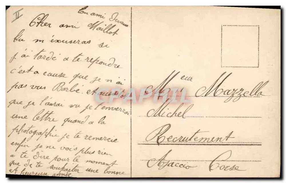 Frau in Pelz — Frohe Neujahr — R&A 4015/2. - Rückseite