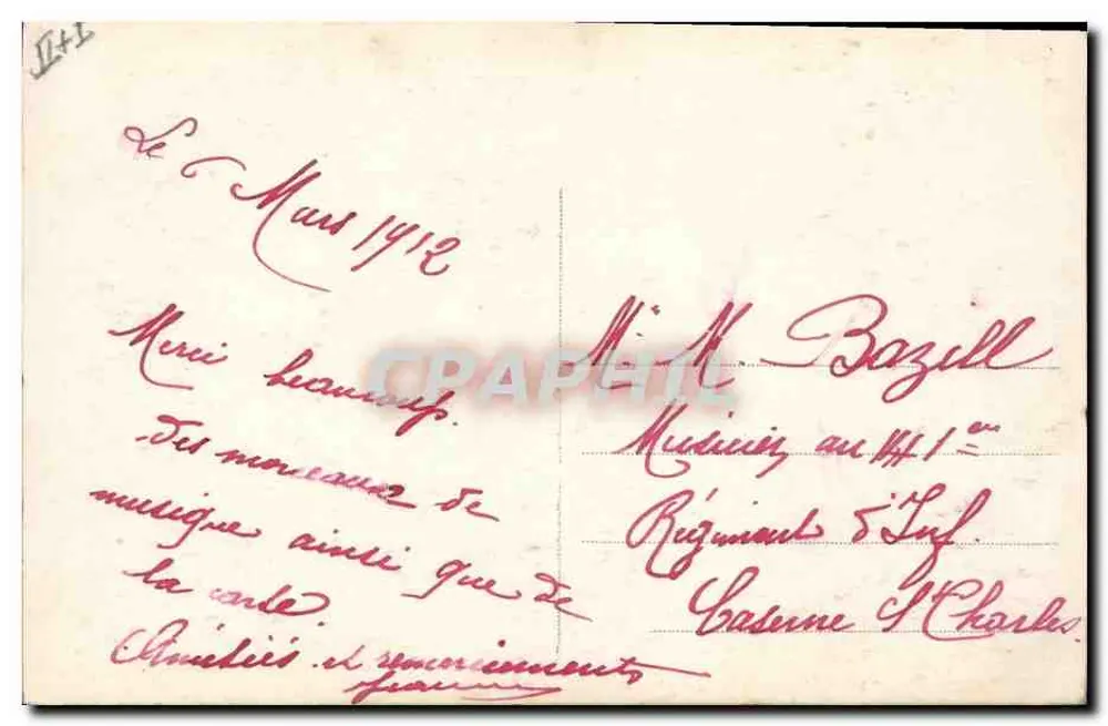 Junge Frau mit grünem Hut und Schal — N.N. Paris — N.N. Paris - Rückseite