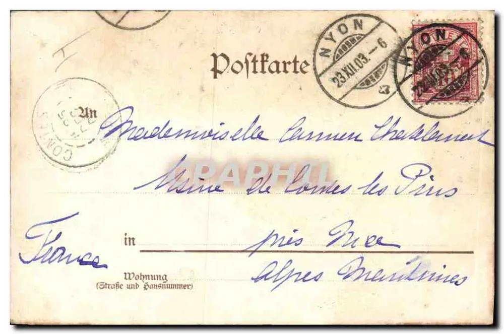 Fee mit zarten Flügeln — Serie 110, 3 — Verleger nicht sichtbar - Rückseite