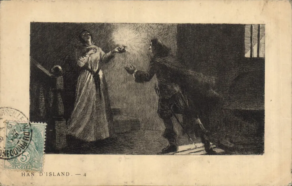 Han d'Island — Szene aus dem Stück von Victor Hugo — Édition Nationale des Œuvres de Victor Hugo, Nr. 4 - Vorderseite