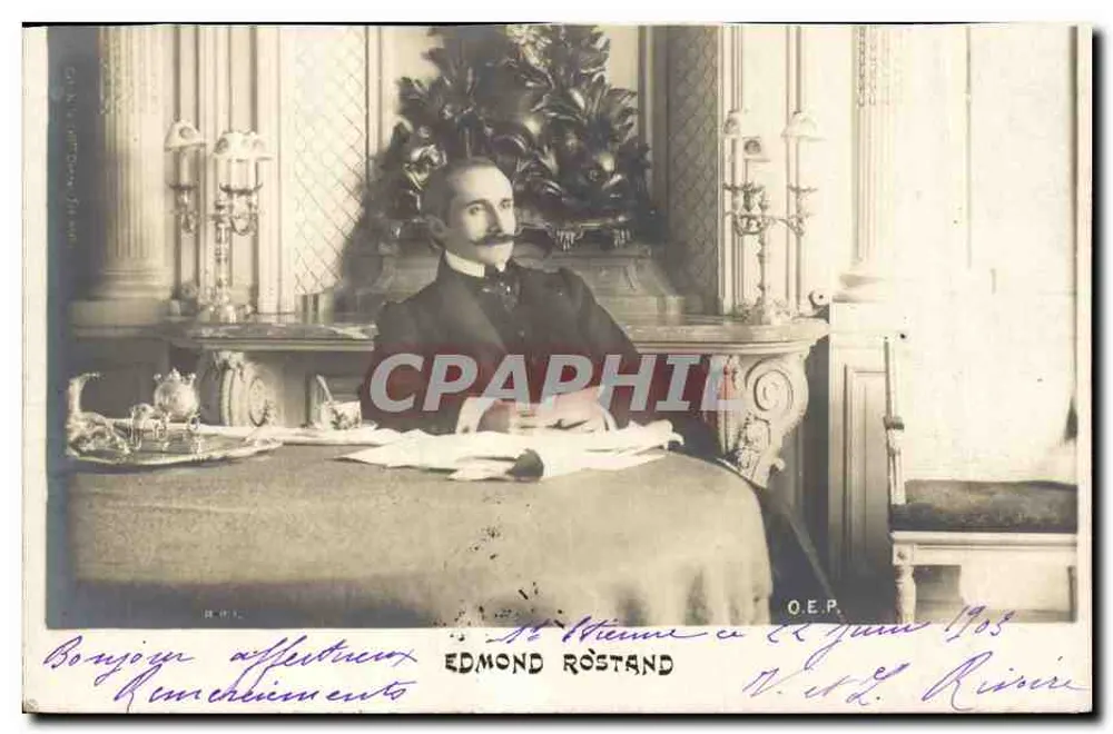 Edmond Rostand — Retrato em traje — O.E.P. (Ouvrage d'Édition Parisienne) - Frente