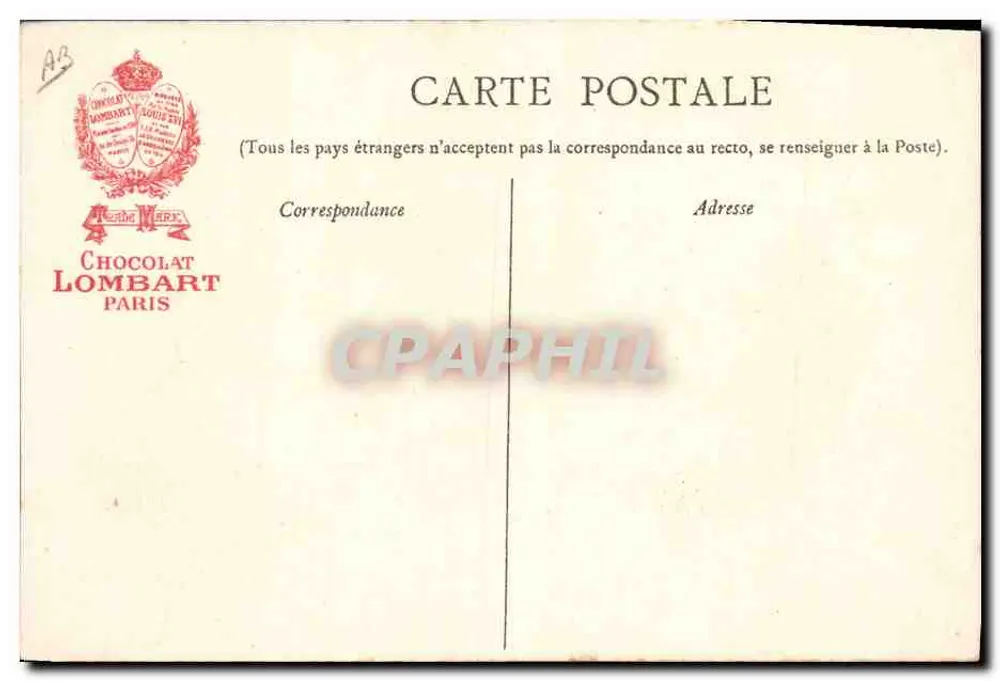 André Theuriet — Dichter & Schriftsteller 1833-1907 — Chocolat Lombart - Rückseite